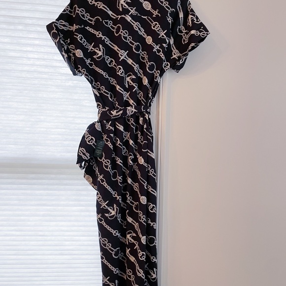 NWT RALPH LAUREN NAUTICAL PRINT DRESS W/ TIE BELT - SIZE 12 - Picture 4 of 11